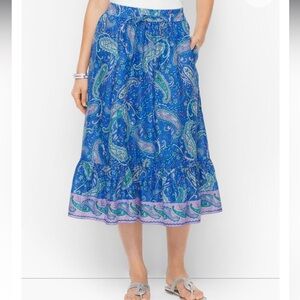 TALBOTS TIERED MIDI SKIRT - PAISLEY GARDEN M